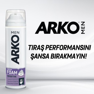 Arko Men Tıraş Köpüğü Sensitive 200 ml Hassas Ciltler İçin