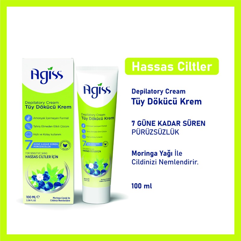 Agiss Tüy Dökücü Krem Hassas Ciltler İçin 100 ml Agiss Tüy Dökücü Krem Hassas Ciltler İçin 100 ml
