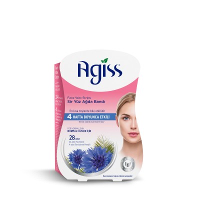 Agiss Sirli Yüz Ağda Bantları 28'li Normal Ciltler İçin