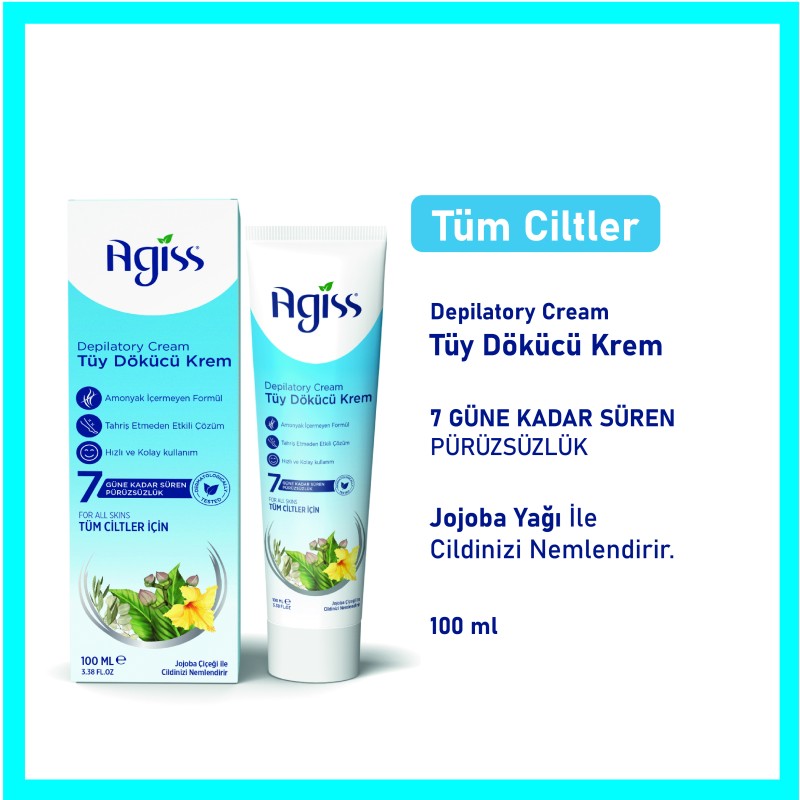 Agiss Tüy Dökücü Krem Tüm Ciltler İçin 100 ml Agiss Tüy Dökücü Krem Tüm Ciltler İçin 100 ml