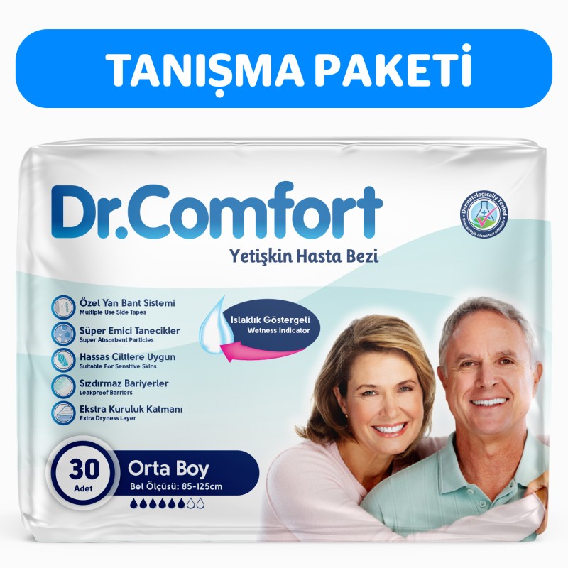 Dr. Comfort Medium Hasta Bezi 30’lu Yetişkin Hasta Bezi Dr. Comfort Medium Hasta Bezi 30’lu Yetişkin Hasta Bezi