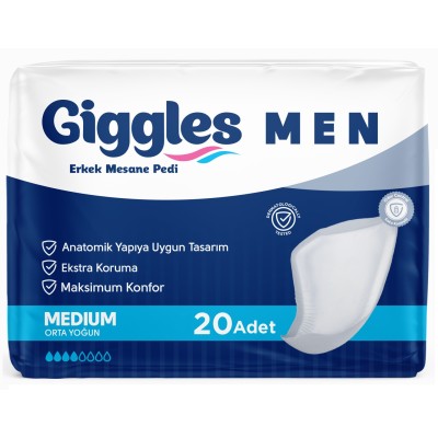 Giggles Erkek Mesane Pedi Medium 20'li