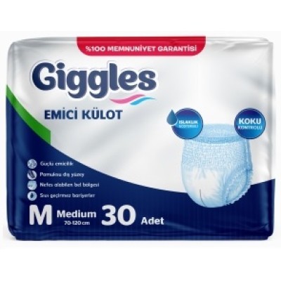 Giggles Yetişkin Emici Külot Medium M 30'lu (1 Paket  30 Adet)