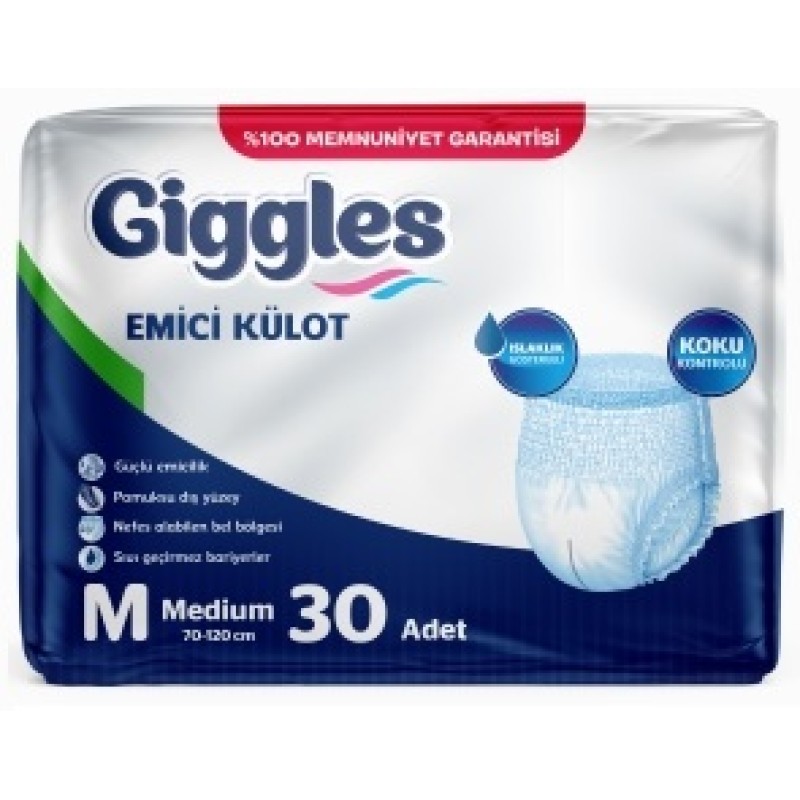 Giggles Yetişkin Emici Külot Medium M 30'lu (1 Paket  30 Adet)