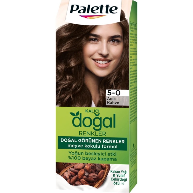 Palette Natural Colors 5-0 Açık Kahve Saç Boyası Palette Natural Colors 5-0 Açık Kahve Saç Boyası