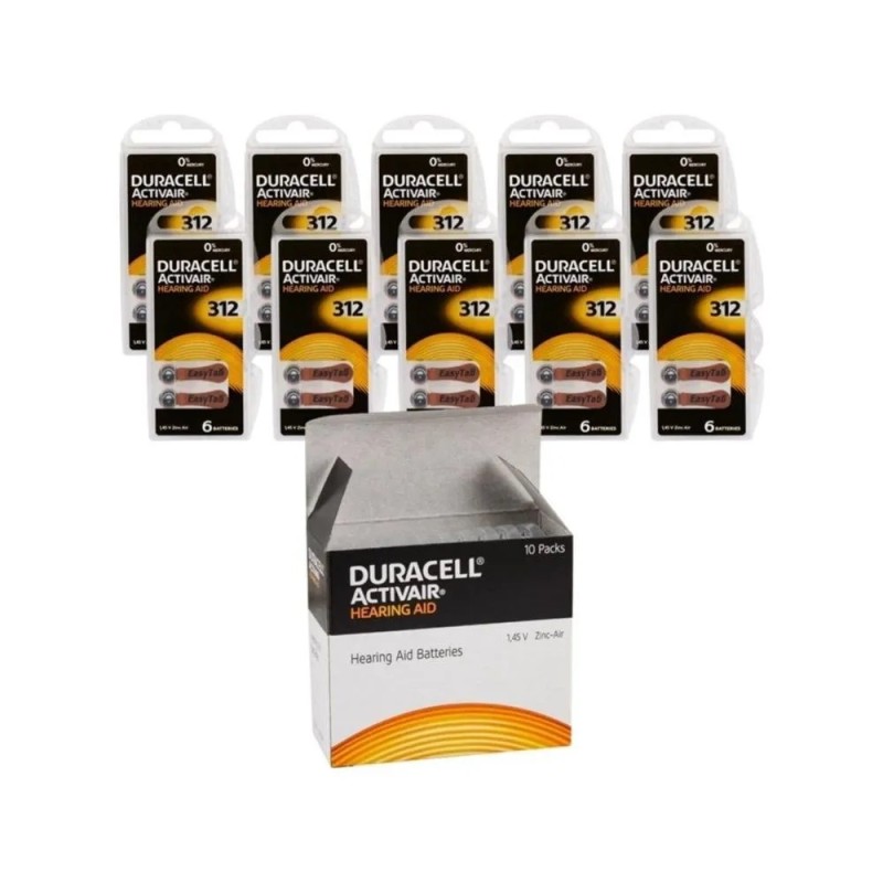 Duracell Activair 312 İşitme Cihazı Pili Kahverengi 60'lı Duracell Activair 312 İşitme Cihazı Pili Kahverengi 60'lı
