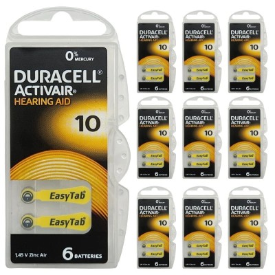 Duracell Activair 10 İşitme Cihazı Pili 60 Adet