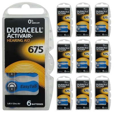 Duracell Activair 675 İşitme Cihazı Pili Mavi 60 Adet