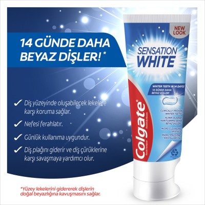 Colgate Sensation White Diş Macunu 75 ml Anında Beyazlık Etkisi
