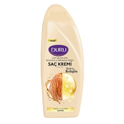 Duru Saç Kremi 500 ml Badem Özlü Besleyici ve Yumuşatıcı Bakım