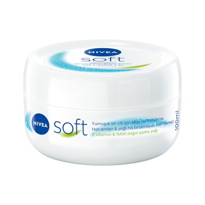 Nivea Soft Nemlendirici Bakım Kremi 100 ml Jojoba Yağı ve E Vitamini İçerikli