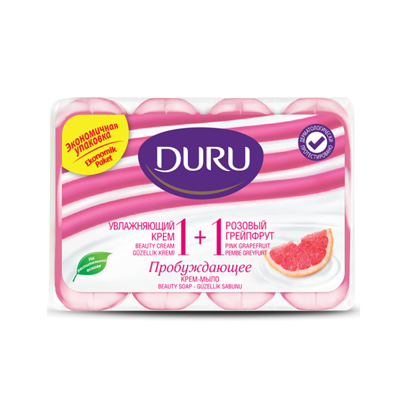 Duru 1+1 Pembe Greyfurt Güzellik Sabunu  Ferahlatıcı ve Arındırıcı Cilt Bakımı