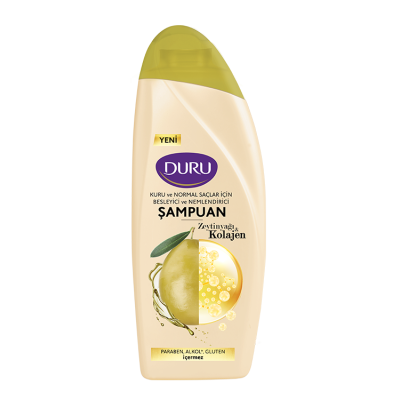 Duru Zeytinyağı & Kolajen Şampuan Kuru ve Normal Saçlar 500 ml 