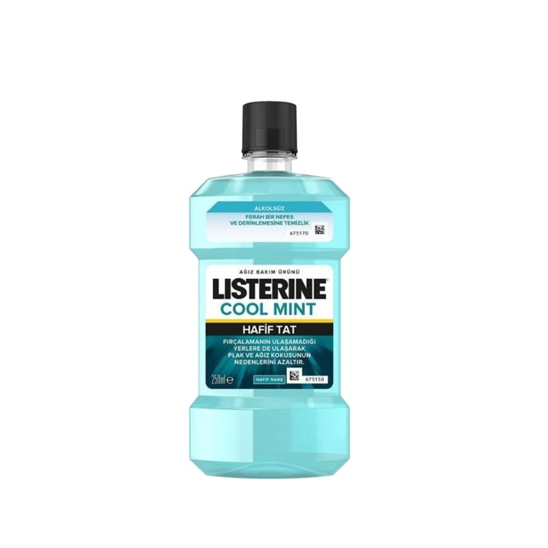 Listerine Cool Mint Hafif Tat Ağız Bakım Suyu 250 ml Hassas Ferahlık ve Etkili Koruma